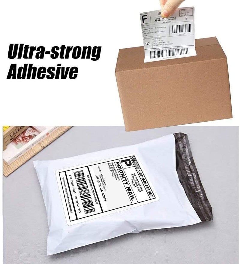 Immuson 4 x 6 Direct Thermal Shipping Labels with Perforations, 2000 Fanfold Labels, Permanent Adhesive, White Mailing Labels for Thermal Printer - Image 3